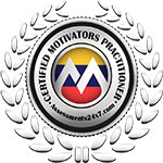 Badge officiel de certification Motivators Practitioner avec un symbole de trois montagnes colorées, utilisé par Leaderseed pour évaluer les facteurs de motivation.