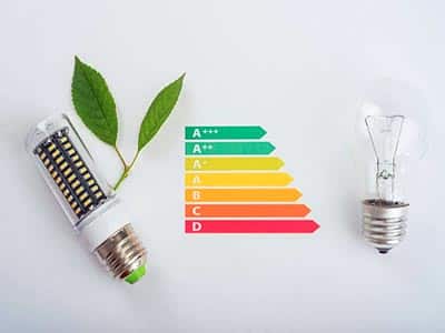 Ampoules LED basse consommation et classement énergétique, illustrant l'engagement de Leaderseed pour un éclairage durable et responsable.